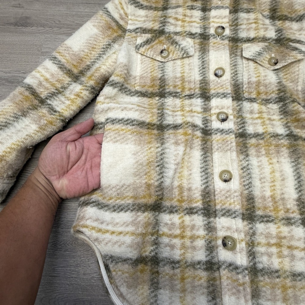 Wilfred Free Ganna Shirt Jacket Womens Small Plaid Wool Shacket Aritzia - Picture 3 of 12